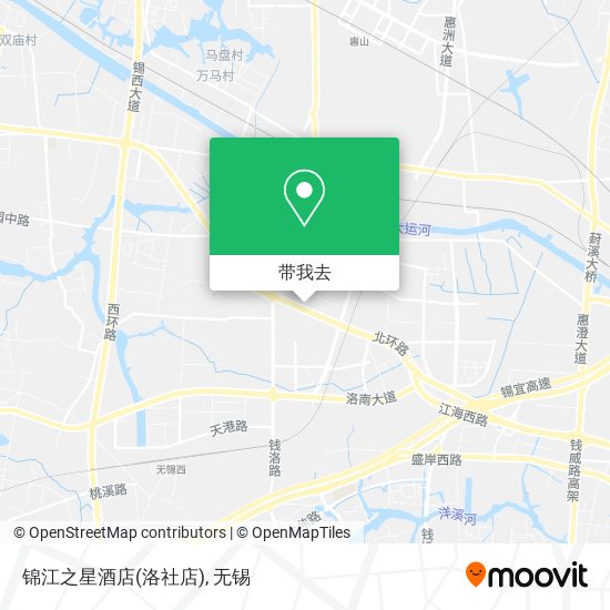 锦江之星酒店(洛社店)地图