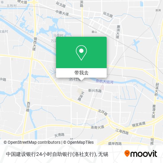 中国建设银行24小时自助银行(洛社支行)地图
