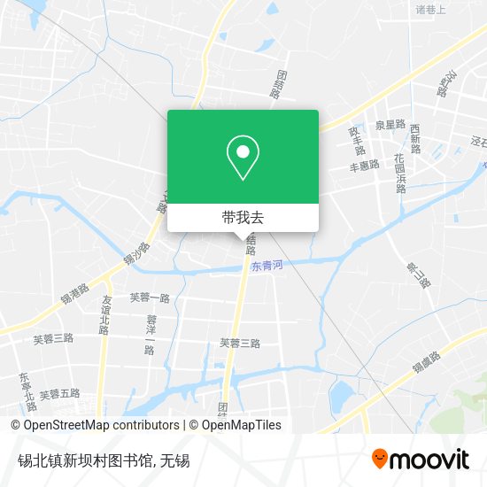 锡北镇新坝村图书馆地图