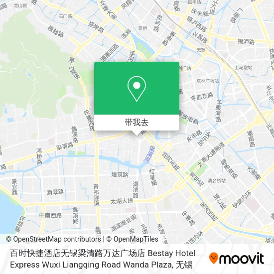 百时快捷酒店无锡梁清路万达广场店 Bestay Hotel Express Wuxi Liangqing Road Wanda Plaza地图
