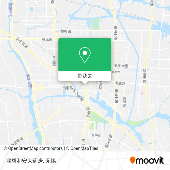 堰桥和安大药房地图