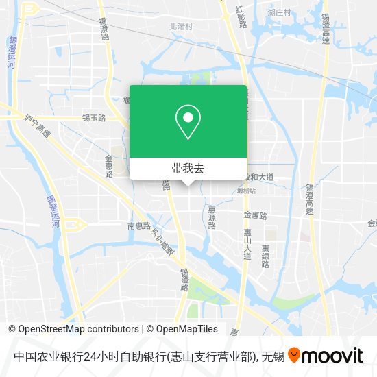 中国农业银行24小时自助银行(惠山支行营业部)地图