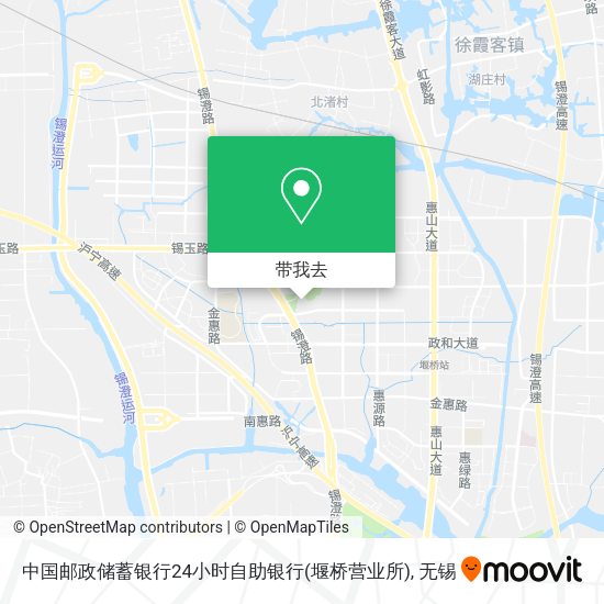 中国邮政储蓄银行24小时自助银行(堰桥营业所)地图