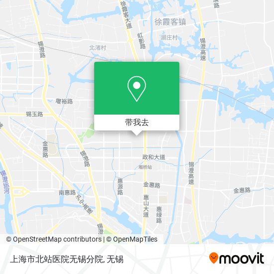 上海市北站医院无锡分院地图