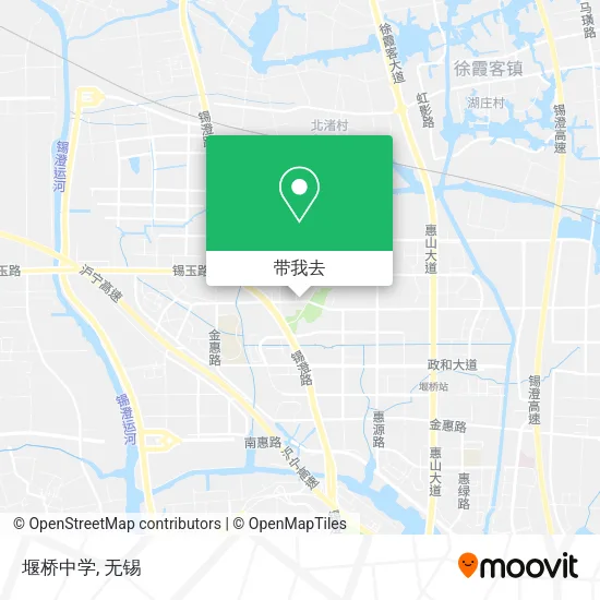 堰桥中学地图
