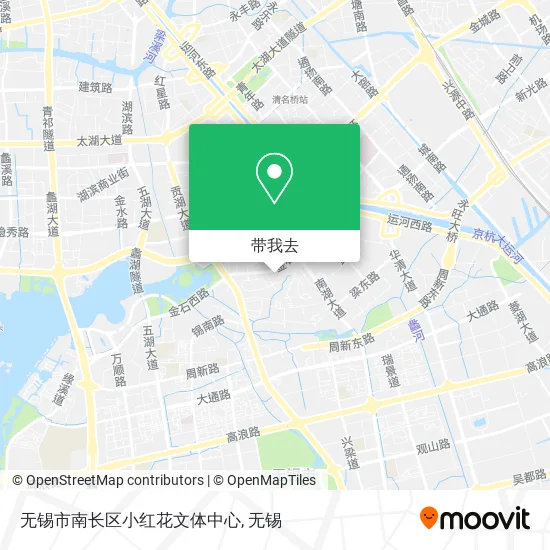 无锡市南长区小红花文体中心地图
