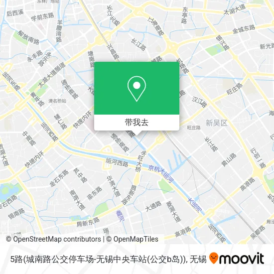 5路(城南路公交停车场-无锡中央车站(公交b岛))地图