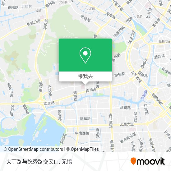 大丁路与隐秀路交叉口地图