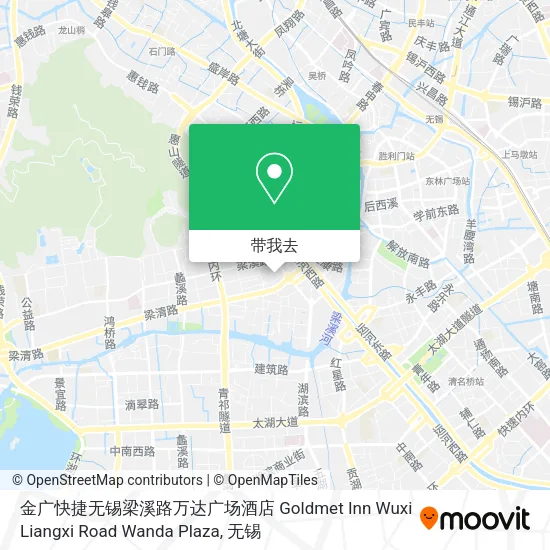 金广快捷无锡梁溪路万达广场酒店 Goldmet Inn Wuxi Liangxi Road Wanda Plaza地图