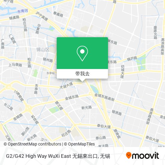 G2 / G42 High Way WuXi East 无錫東出口地图