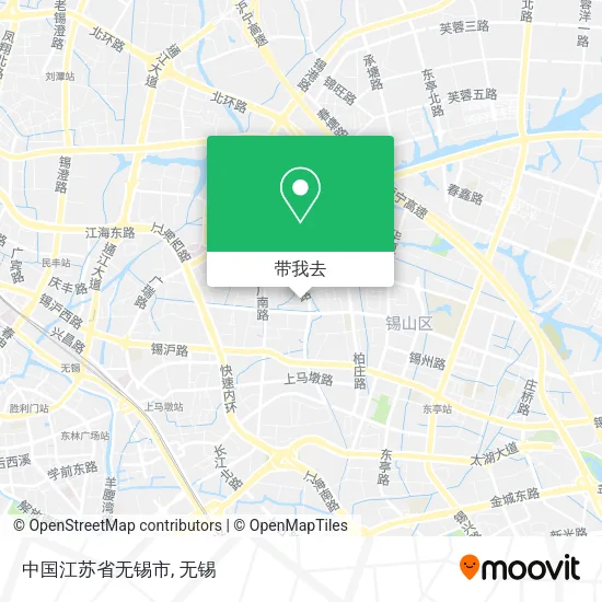 中国江苏省无锡市地图