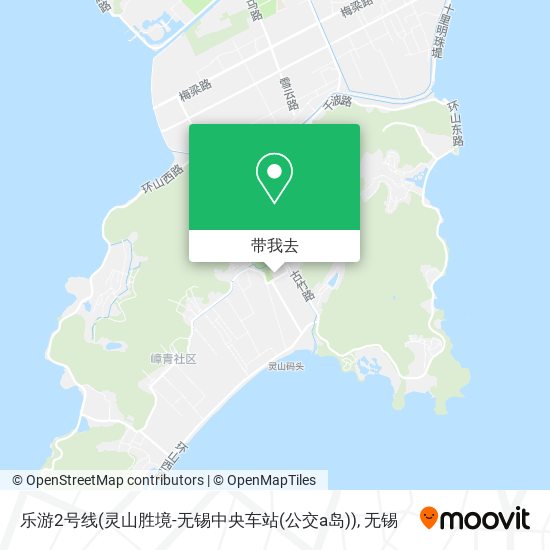 乐游2号线(灵山胜境-无锡中央车站(公交a岛))地图