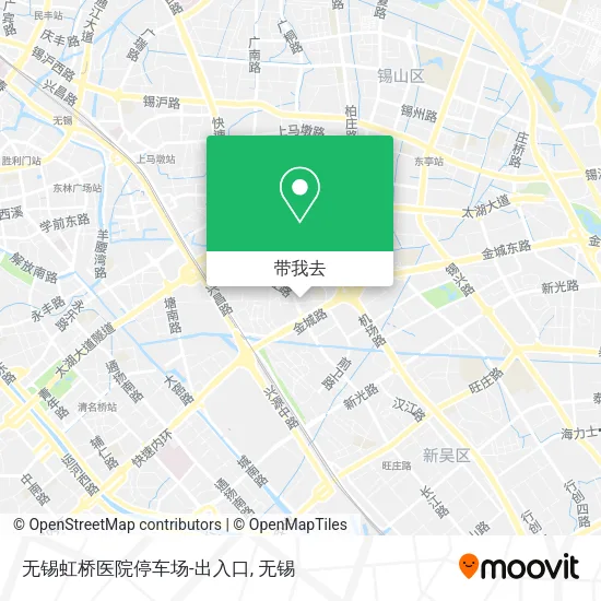 无锡虹桥医院停车场-出入口地图