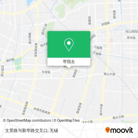 文景路与新华路交叉口地图