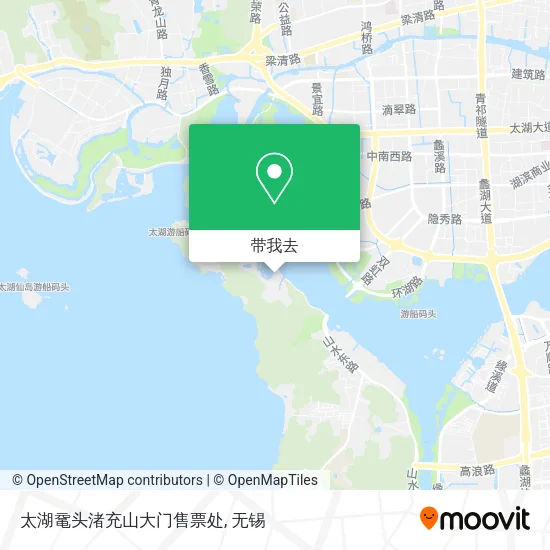 太湖鼋头渚充山大门售票处地图