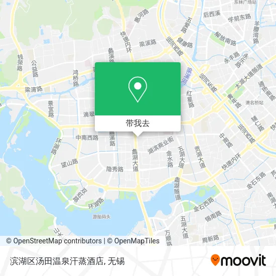 滨湖区汤田温泉汗蒸酒店地图