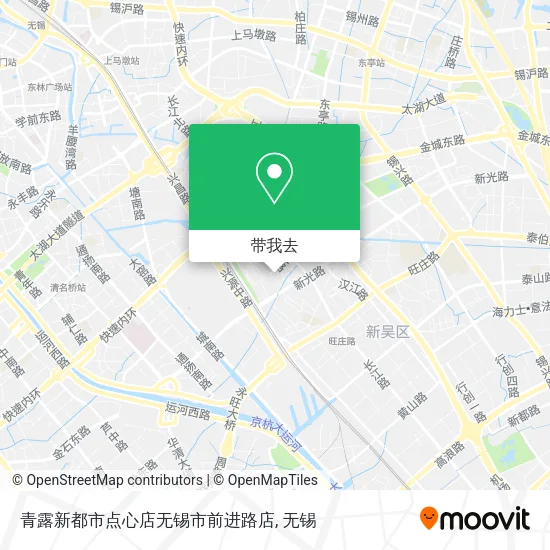 青露新都市点心店无锡市前进路店地图