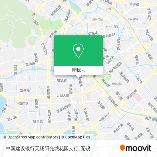 中国建设银行无锡阳光城花园支行地图