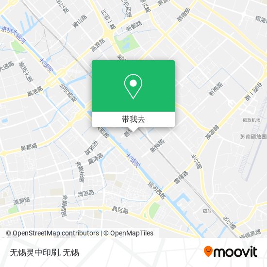 无锡灵中印刷地图
