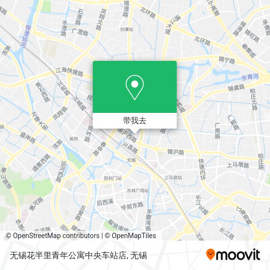 无锡花半里青年公寓中央车站店地图