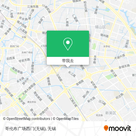 哥伦布广场西门(无锡)地图