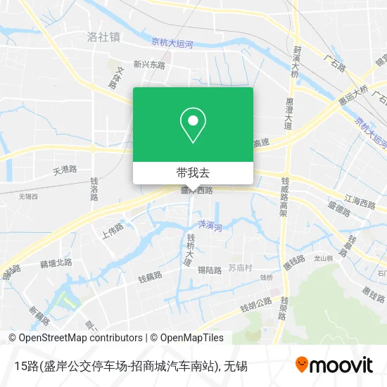 15路(盛岸公交停车场-招商城汽车南站)地图