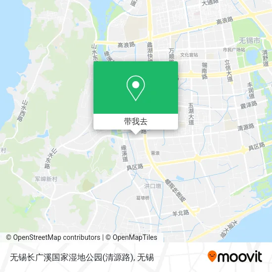 无锡长广溪国家湿地公园(清源路)地图