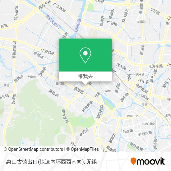 惠山古镇出口(快速内环西西南向)地图