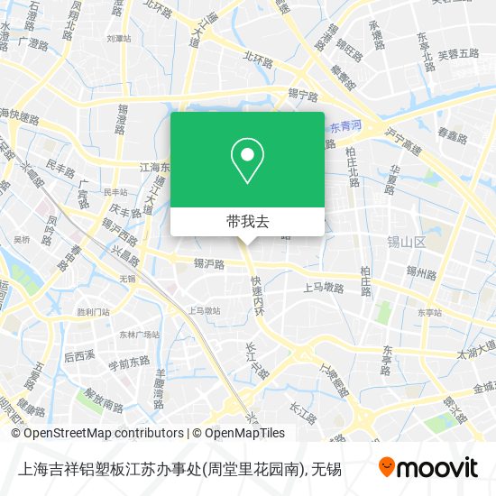 上海吉祥铝塑板江苏办事处(周堂里花园南)地图