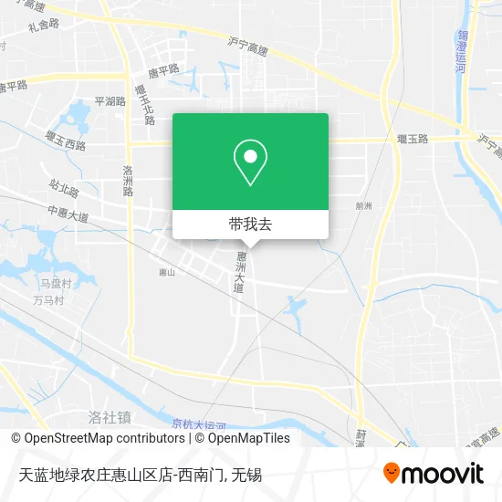 天蓝地绿农庄惠山区店-西南门地图