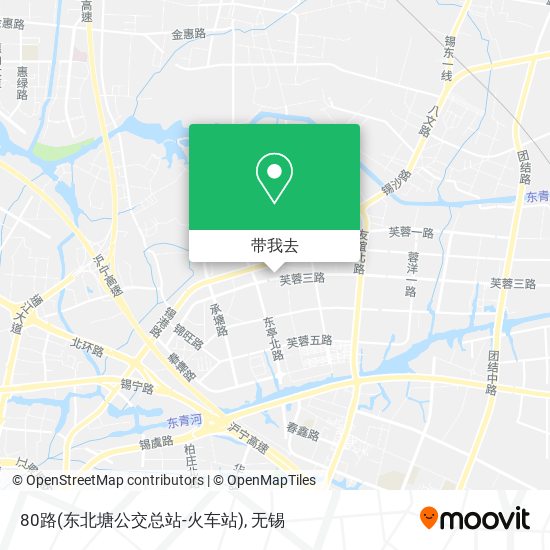 80路(东北塘公交总站-火车站)地图