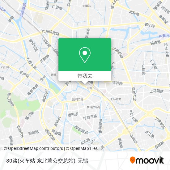 80路(火车站-东北塘公交总站)地图