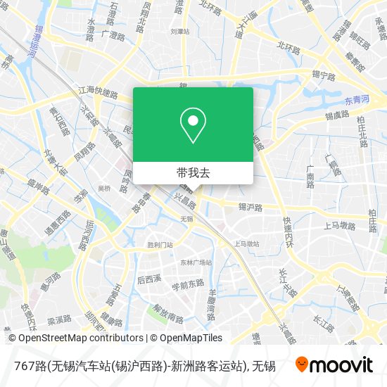 767路(无锡汽车站(锡沪西路)-新洲路客运站)地图