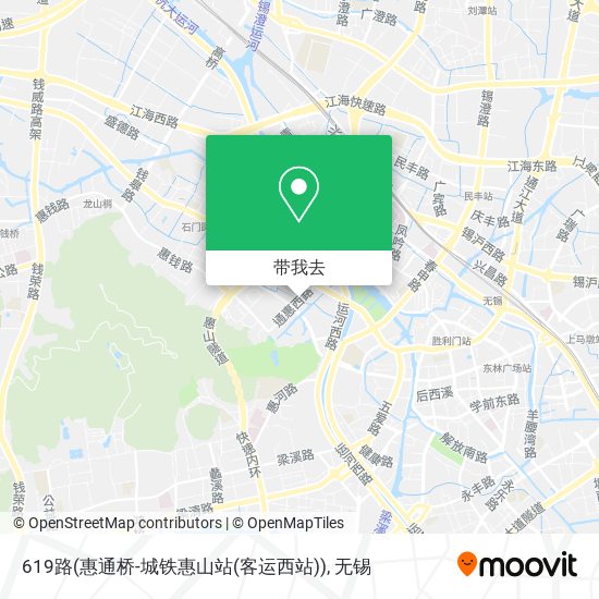619路(惠通桥-城铁惠山站(客运西站))地图