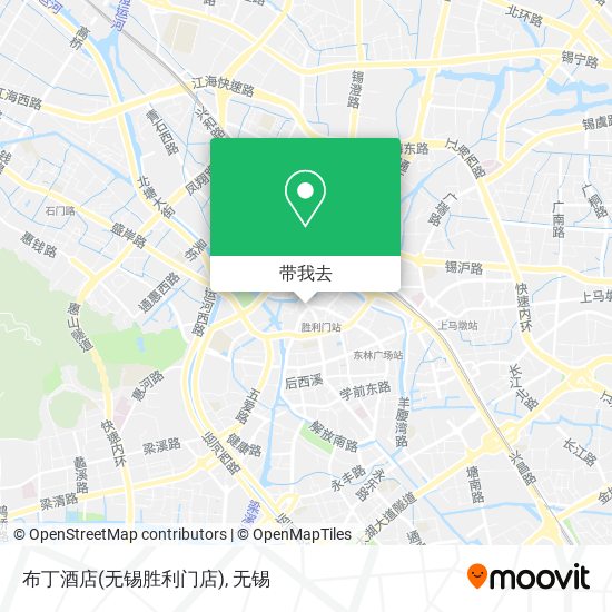 布丁酒店(无锡胜利门店)地图