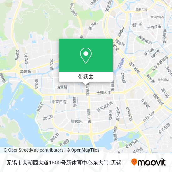 无锡市太湖西大道1500号新体育中心东大门地图