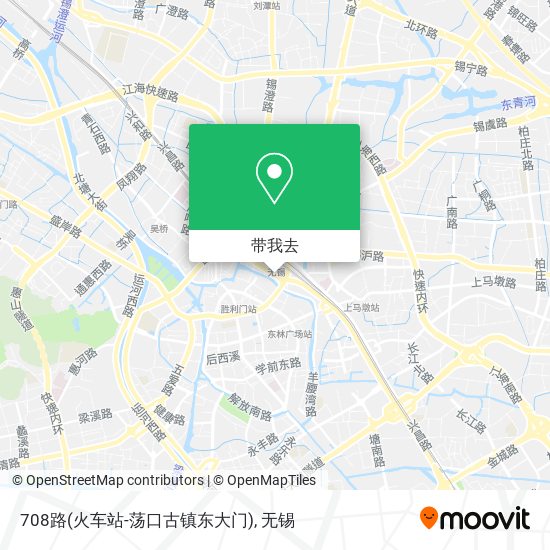 708路(火车站-荡口古镇东大门)地图