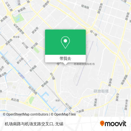 机场南路与机场支路交叉口地图