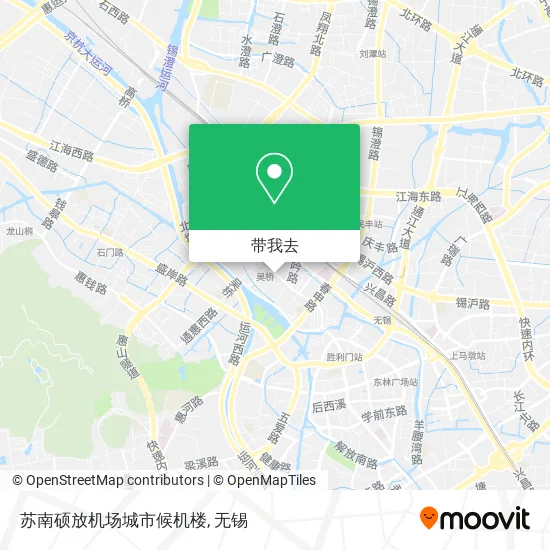 苏南硕放机场城市候机楼地图