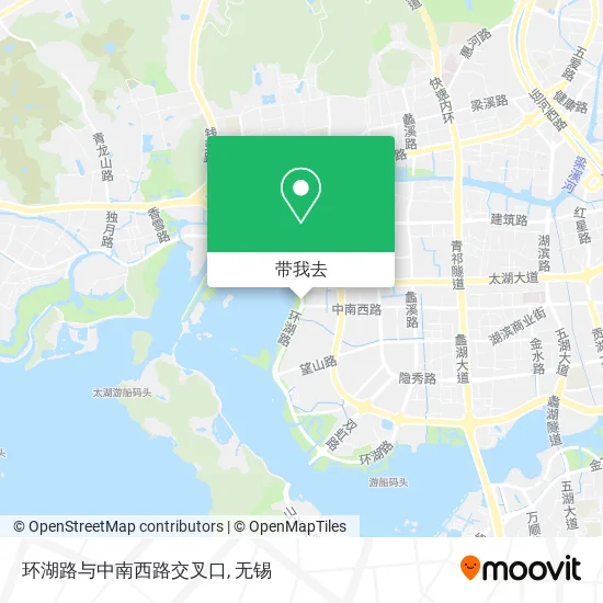环湖路与中南西路交叉口地图