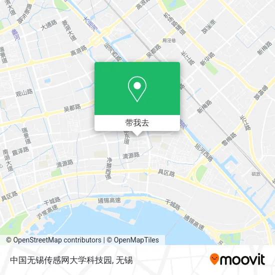 中国无锡传感网大学科技园地图