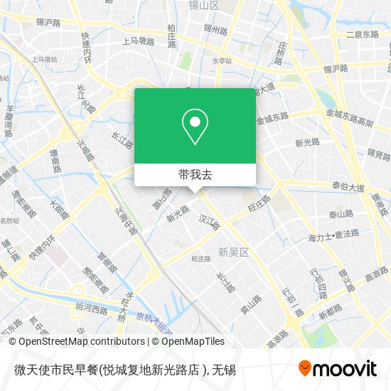 微天使市民早餐(悦城复地新光路店 )地图