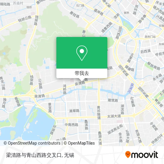 梁清路与青山西路交叉口地图