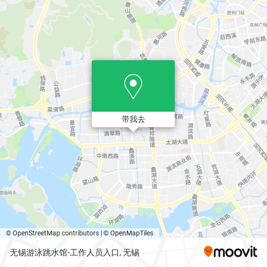 无锡游泳跳水馆-工作人员入口地图
