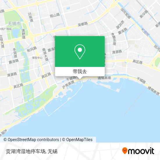 贡湖湾湿地停车场地图