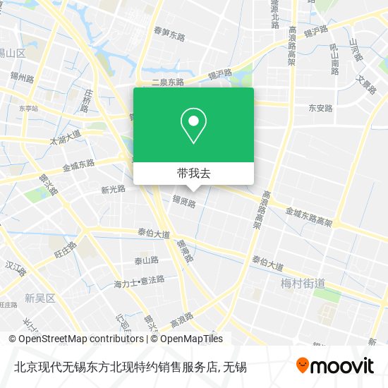 北京现代无锡东方北现特约销售服务店地图