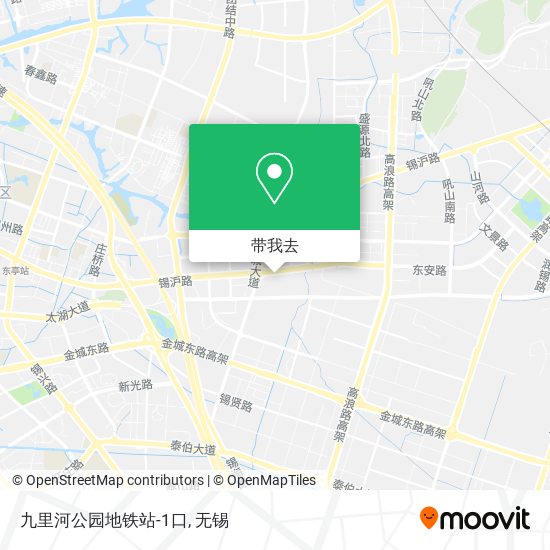 九里河公园地铁站-1口地图