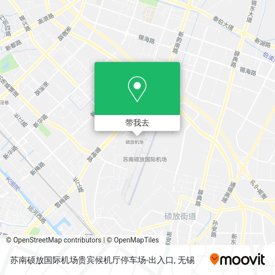 苏南硕放国际机场贵宾候机厅停车场-出入口地图