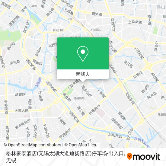 格林豪泰酒店(无锡太湖大道通扬路店)停车场-出入口地图