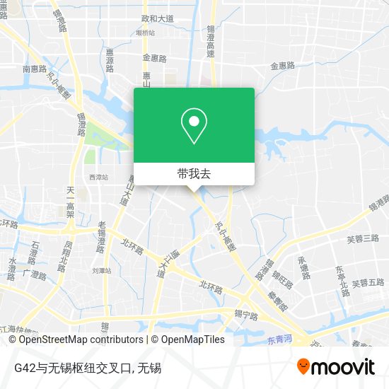 G42与无锡枢纽交叉口地图